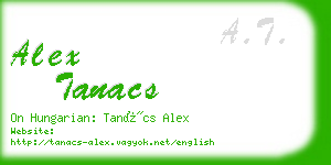 alex tanacs business card